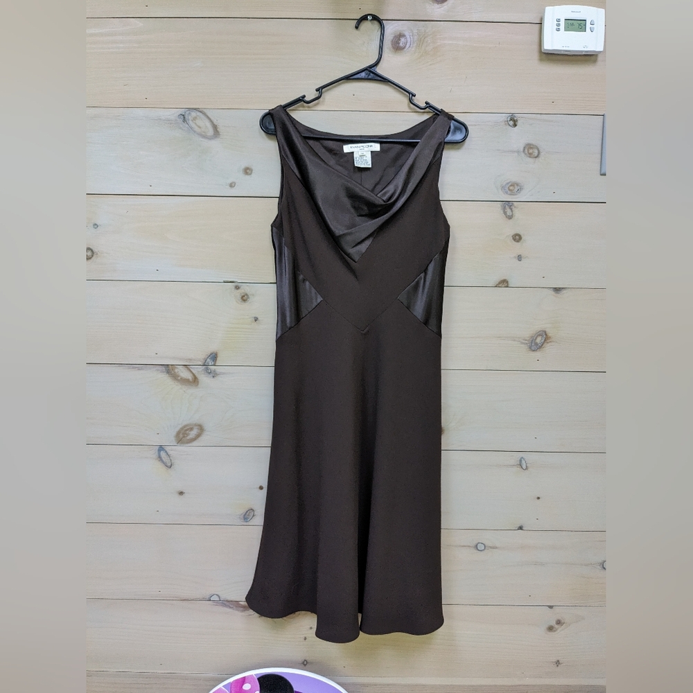 Formal fitted brown dress